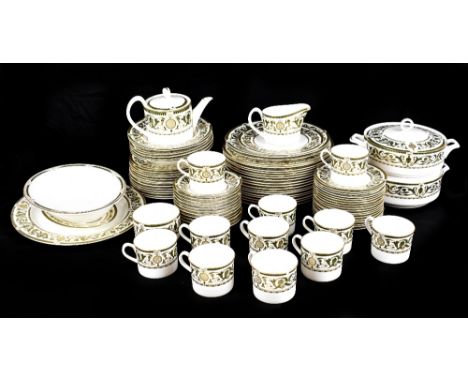 ROYAL WORCESTER SERVICE; an extensive tea and dinner service decorated in the Windsor pattern.&nbsp;
