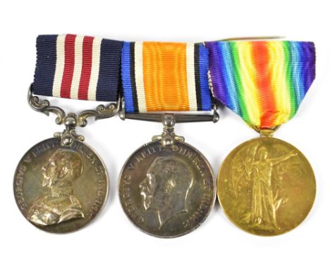 A WWI Military Medal group of three awarded to 87429 Private E. Blinkhorn, Liverpool Regiment, comprising MM, Victory Medal a