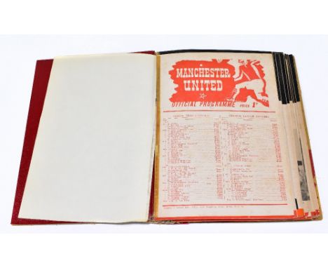 FOOTBALL, MANCHESTER UNITED; a quantity of programmes for the 1953/54 season comprising sixteen United Reviews, also programm