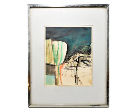 CLIFF WILKINSON; mixed media, abstract study, unsigned, inscribed verso, 28.5 x 23cm, framed and glazed. (D)PROVENANCE: from 