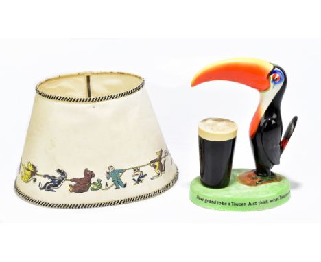 CARLTONWARE; 'How grand to be a toucan, just think what can toucan do', a Guinness advertising lamp modelled as a toucan and 