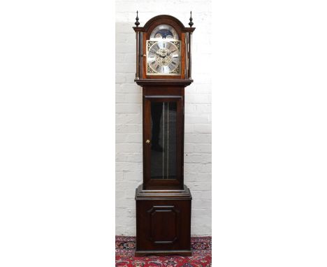 FENCLOCKS SUFFOLK; a modern mahogany eight day longcase clock with movement striking on eight gongs, height 196cm.Additional 