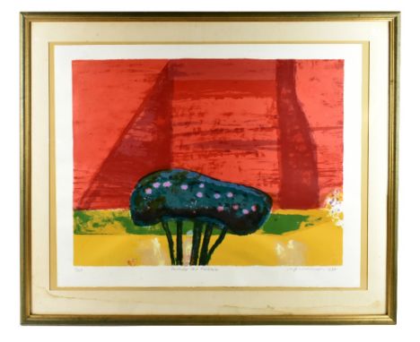 CLIFF WILKINSON; coloured lithograph, 'Outside the Kasbah', signed and dated 1988 and numbered 3/25, 48 x 63cm, framed and gl