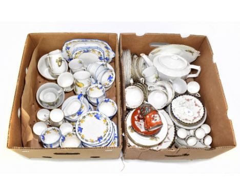 A collection of decorative ceramics including an Aynsley part tea service decorated with kingfishers, numbered 740866, a Adde