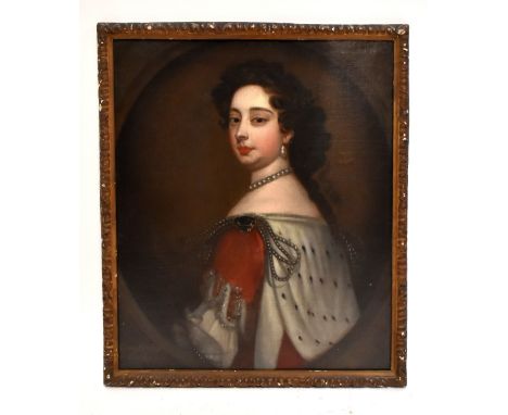 IN THE MANNER OF SIR GODFREY KNELLER; an early 18th century oil on canvas, 'Carey Countefs (sic) of Peterborough', portrait s