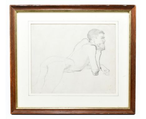 ATTRIBUTED TO IVOR ROBERTS-JONES (1913-1996); pencil drawing, study of a young man, unsigned 21.5 x 26cm, framed and glazed. 