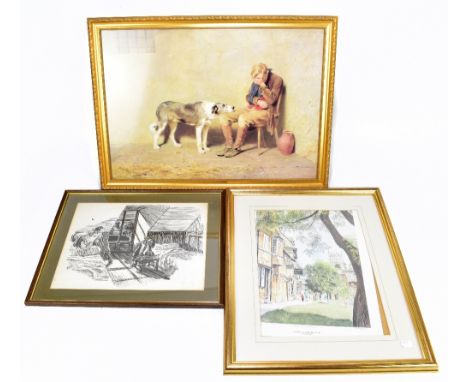 ERIC PARKER; watercolour, original illustration for 'Under The Sword of Terror', Chums Annual 1931-32, page 743, 29 x 37cm, a