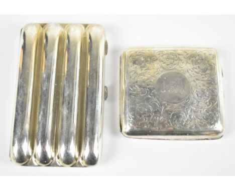 S. BLANCKENSEE &amp; SONS LTD; a late Victorian hallmarked silver four division cigar case, Birmingham 1899, together with a 