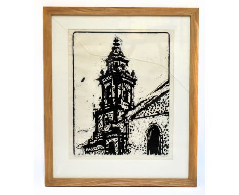 STANLEY DOBBIN (1932-2021); artist proof woodcut, “St George Reform, Portland”, signed and titled in pencil, 59cm x 45cm, fra