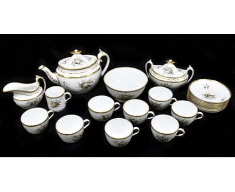 SPODE; an early 19th century twenty-one piece part tea service decorated in the 343 pattern.Additional InformationTeapot with