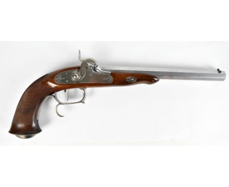 ***SECTION 1 FIREARMS LICENCE REQUIRED***PEDERSOLI; a Le Page .36cal percussion cap target pistol, with 10" octagonal barrel,