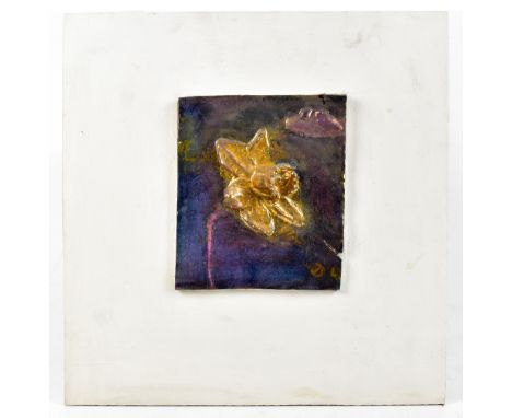DON MCKINLAY (British 1929-2017); ceramic plaque, “Daffodil”, 34cm x 33cm, unframed. (D)Provenance: from the estate of Stanle