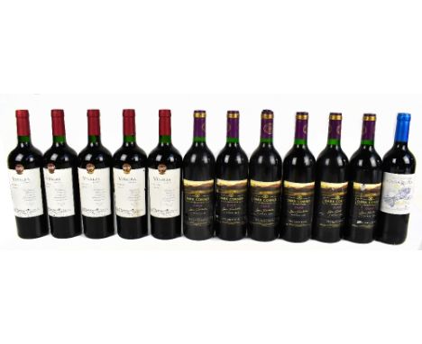 MIXED WORLD; twelve bottles of mixed red wine including six bottles Dark Corner Durif vintage 2008, 750ml, 13.5%, five bottle