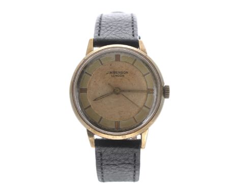 J.W. Benson 15ct automatic gentleman's wristwatch, import hallmark for London 1958, the movement signed Laco-Duromat, 25 jewe