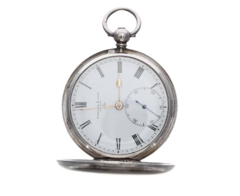 Victorian silver fusee lever hunter pocket watch, London 1849, the movement signed Barrauds & Lund, Cornhill, London, no. 2/3