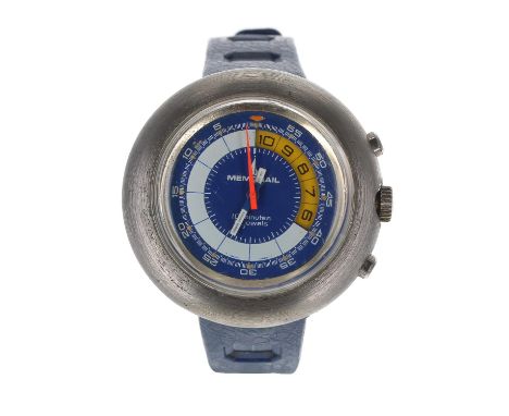 Memosail Regatta countdown chronograph gentleman's wristwatch,&nbsp;case no. 1000-3, circular blue dial with white chapter, d