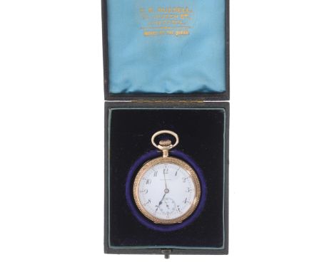 Vacheron & Constantin for Weld & Sons, Minneapolis 14k pocket watch, circa 1915, signed 17 jewel lever movement with 8  adjus
