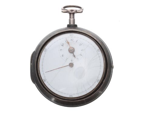 George III silver verge centre seconds pair cased pocket watch, Birmingham 1790, the fusee movement signed Jon Winstanley, Ho