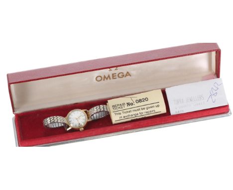 Omega Genéve automatic gold plated and stainless steel lady's bracelet watch, ref. 566.002, serial no. 31859xxx, circa 1970, 