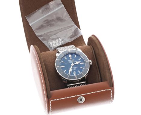 Breitling SuperOcean Heritage II automatic stainless steel gentleman's wristwatch, ref. AB2020, serial no. 5002xxx, ceramic b