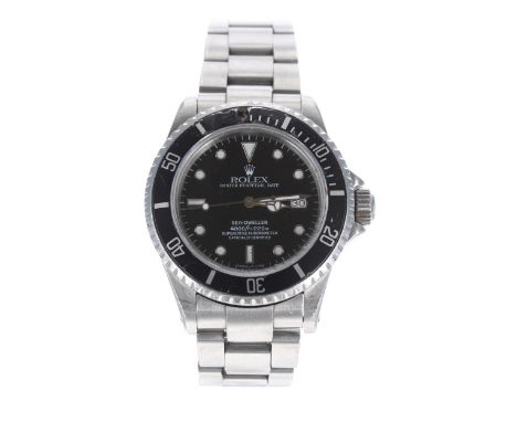 Rolex Oyster Perpetual Date Sea-Dweller stainless steel gentleman's wristwatch, ref. 16600, serial no. 6548xxx, circa 1980, b