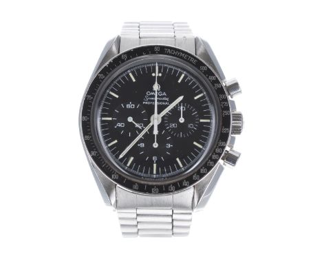Omega Speedmaster Professional 'Moon' chronograph stainless steel gentleman's wristwatch, ref. ST 145.022 74, serial no. 3918