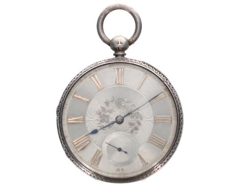 Victorian silver fusee lever pocket watch, London 1866, the movement signed J. Flinn & Sons, Earlsdon, London, no. 8439, with