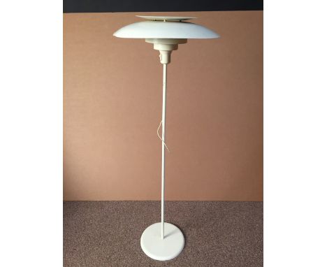 A Louis Poulsen style standard lamp, finished in white 130cm (51in)  
