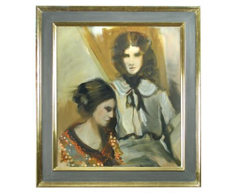 § Yolanda Sonnabend (British, b.1935) Two girls signed on the reverse "Sonnabend" oil on canvas 90 x 80cm (35 x 31in) Other N