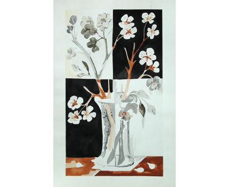 Natalia Sergeevna Goncharova (Russian, 1881-1962) Almond Blossom limited edition gouache au pochoir print on Arches paper, fr