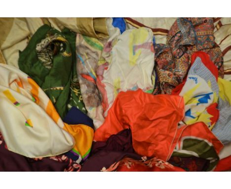 Lady's accessories- silk scarves including, Hermes Cheval Fleurie by Henri D'Origny, Christian Dior, Nina Ricci, Helena Ruben