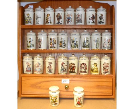 A Hummel spice rack with certificates
