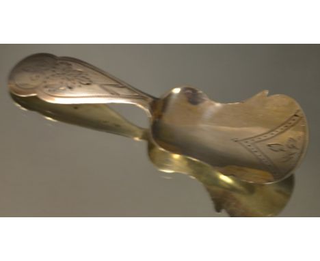 A 19th century Dutch silver caddy spoon  