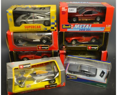 Toys & Juvenalia - Burago 1/24th scale models, Mercedes Benz 300SL (54), Ferrari Testa Rosa (1957),  250 GTO (1962) etc Corgi