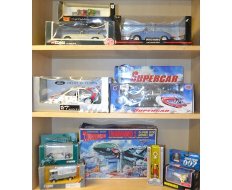 Toys and Juvenalia- Thunderbird 2 super size model kit;  Corgi die-cast cars, 1;18th scale MGB;  c897/4 AEC 508 5 ton Cabover