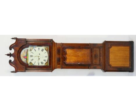 Mahogany oak and inlaid eight day longcase clock by Thomas Moreland, Chester, second quarter of the 19th Century, having an a