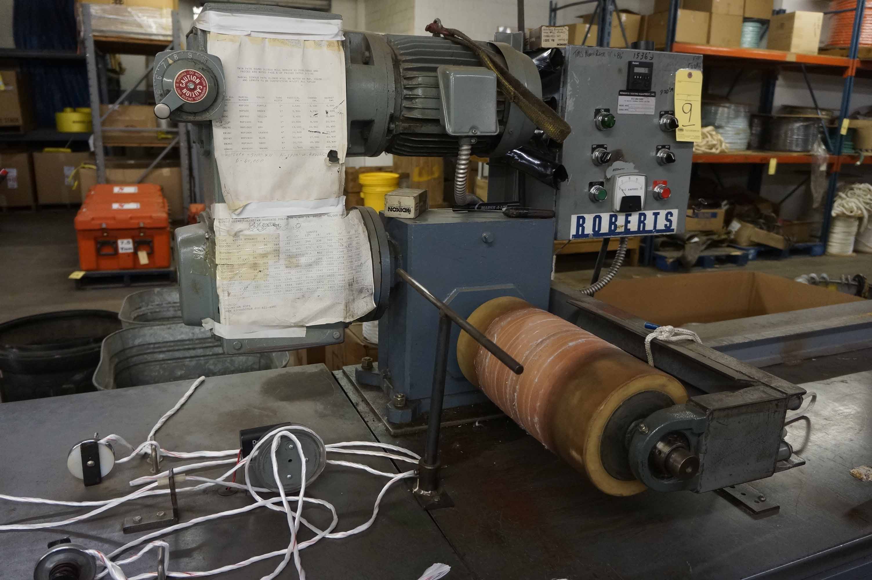 ROUND SLING MACHINE, ROBERTS, w/50' tbl.