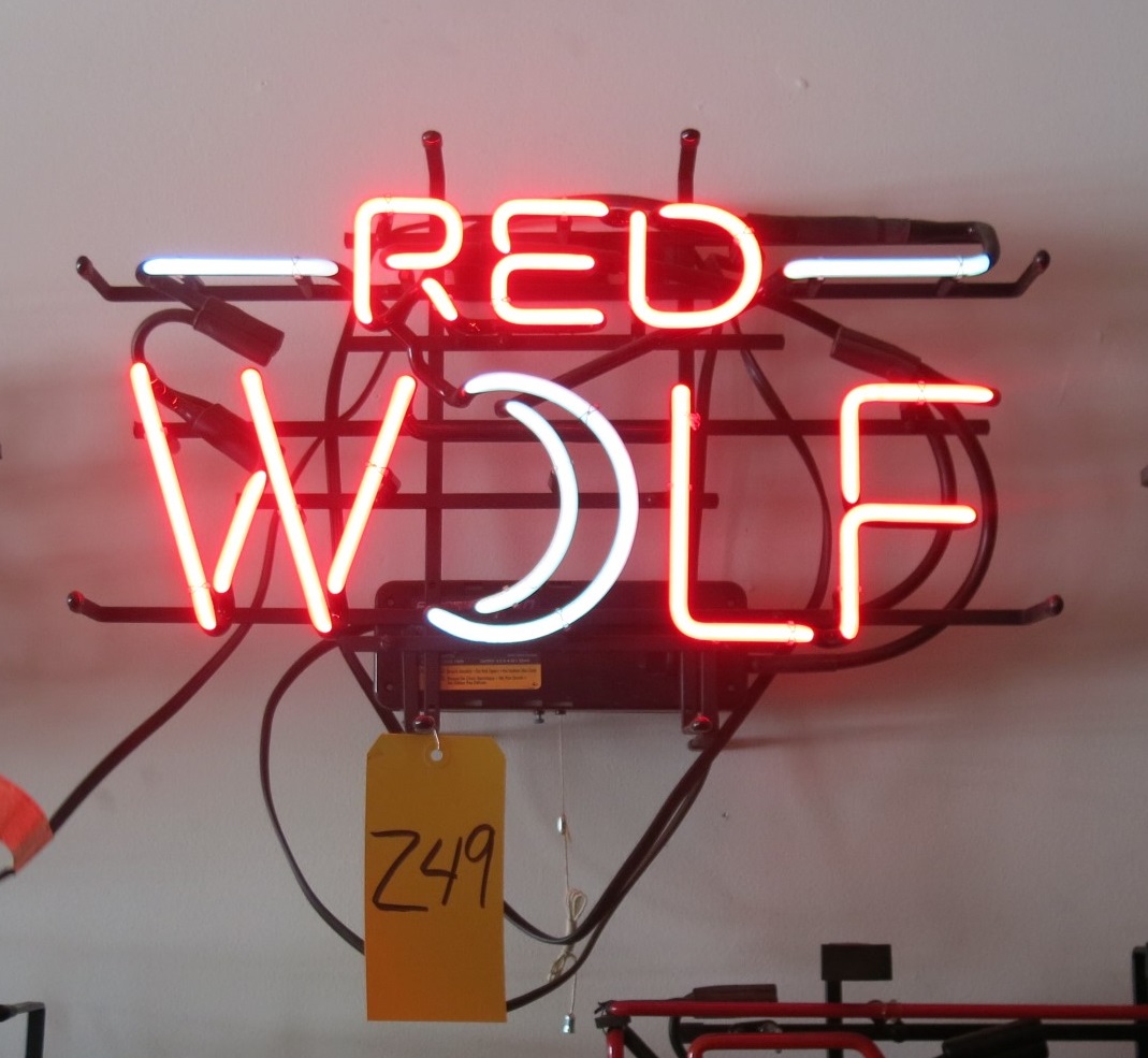 Red Wolf Neon Sign