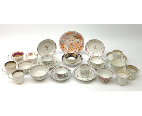Collection of 18th and 19th century English porcelain including Newhall, Coalport, Worcester, Caughley and others (25) - Cond