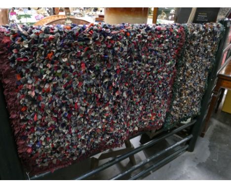 Two vintage rag rugs 