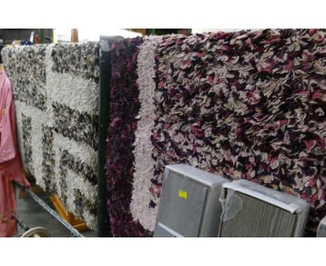 Two vintage rag rugs 