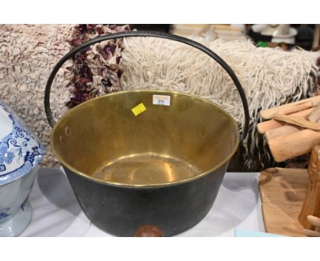 Large brass jam pan 