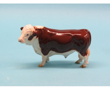 A Beswick Polled Hereford Bull, model 2549A, designed by Graham Tongue, gloss, 1977-97 