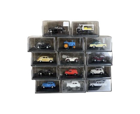 A collection of cased die-cast railway scale vehicles by Oxford