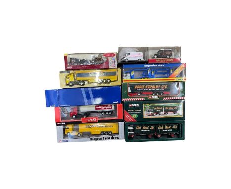 A mixed lot of boxed Corgi die-cast superhaulers/lorries and others