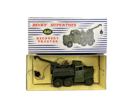 A boxed Dinky Supertoys  Recovery Tractor 661, with working winch and original driver.