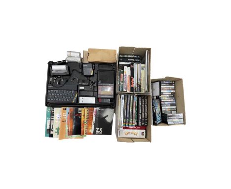 A 1984 Sinclair ZX Spectrum computer system, with a large quantity of accessories and games to include: - ZX Spectrum Console