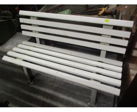 A modern garden two seater bench 