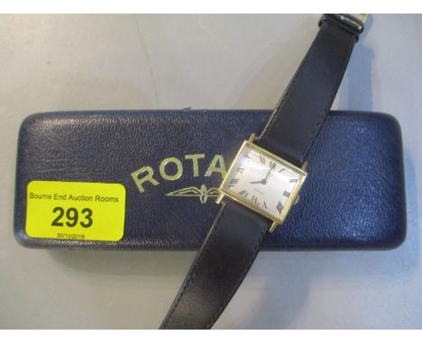 A Rotary 9ct gold wristwatch with box 