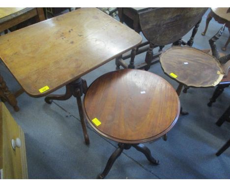 A George III tripod table and two others 